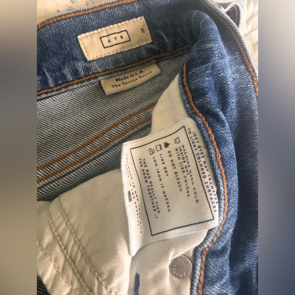 AYR Light Blue Wide-Leg Distressed Jeans - Picture 9 of 11